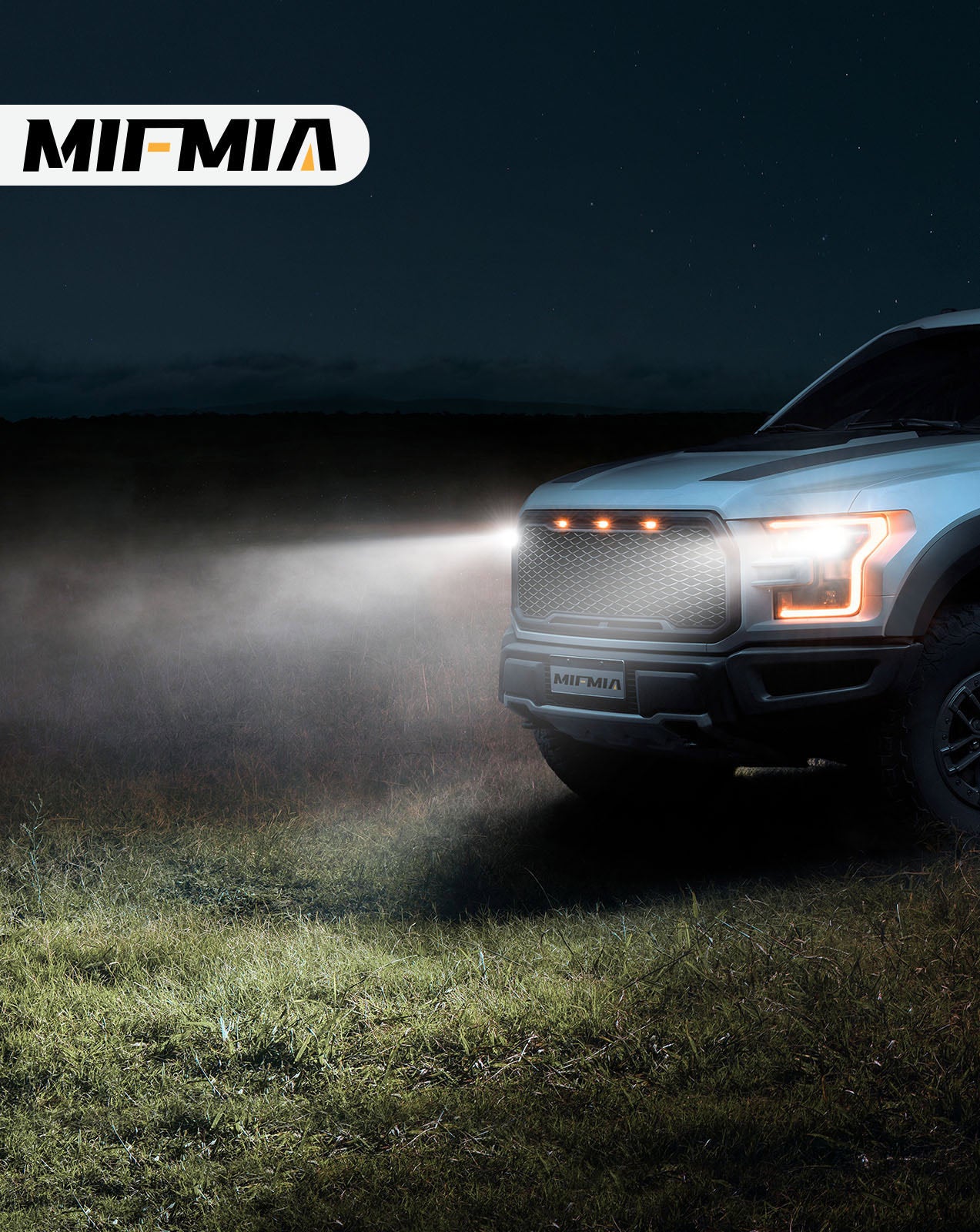 MIFMIA H13 LED Headlight Bulbs, 15000 Lumens 500% Brighter 9008 Light Bulbs High and Low, 6500K Cool White Halogen Replacement, Pack of 2