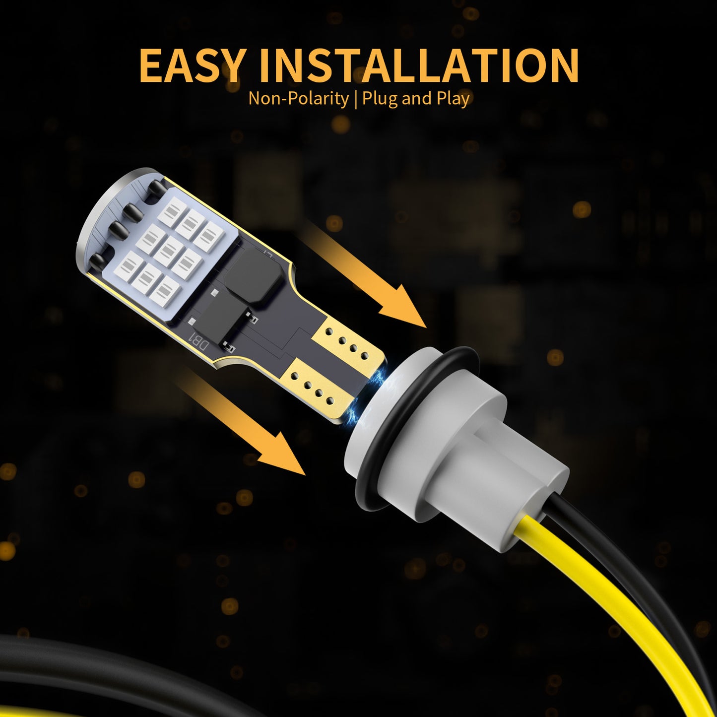 MIFMIA 912 921 LED Bulb Red for LED Third Brake Center High Mount Stop Light, 400% Brighter T15 906 904 W16W 27-SMD Chipsets 3rd Brake Tail Lights for Cars/Truck (Upgraded, Pack of 2)