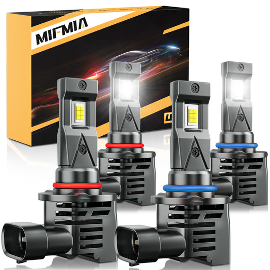 MIFMIA 9005 9006 Combo LED Headlight Bulbs High and Low Beam 600% Brighter 4pcs
