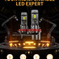 MIFMIA H11 H9 H8 LED Headlight Bulbs Kit, 1:1 Mini Size 600% Brighter White 2pcs
