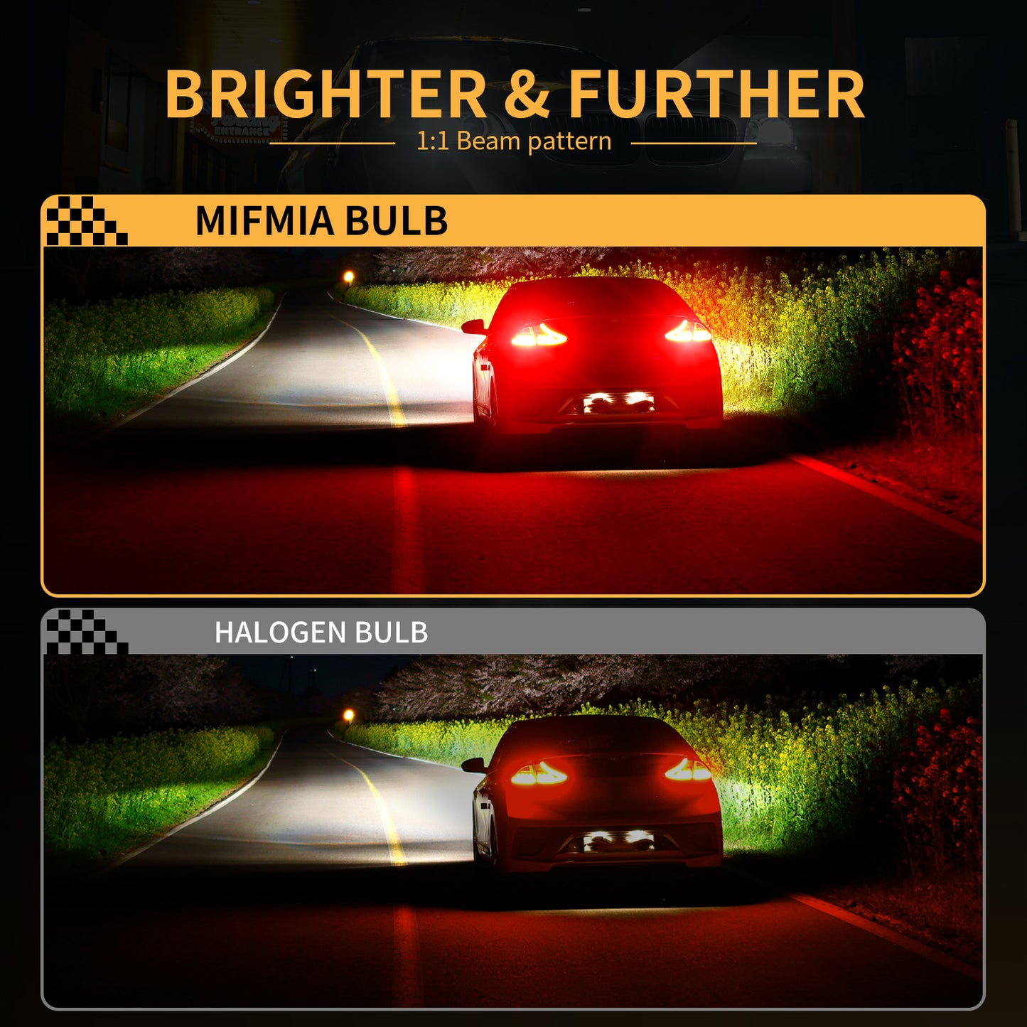 MIFMIA 912 921 LED Bulb Red for LED Third Brake Center High Mount Stop Light, 400% Brighter T15 906 904 W16W 27-SMD Chipsets 3rd Brake Tail Lights for Cars/Truck (Upgraded, Pack of 2)