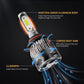 MIFMIA 9006 LED Headlight Bulbs, 60W 8000 Lumens 300% Brighter HB4 6500K Cool White LED Headlights Conversion Kit Halogen Replacement
