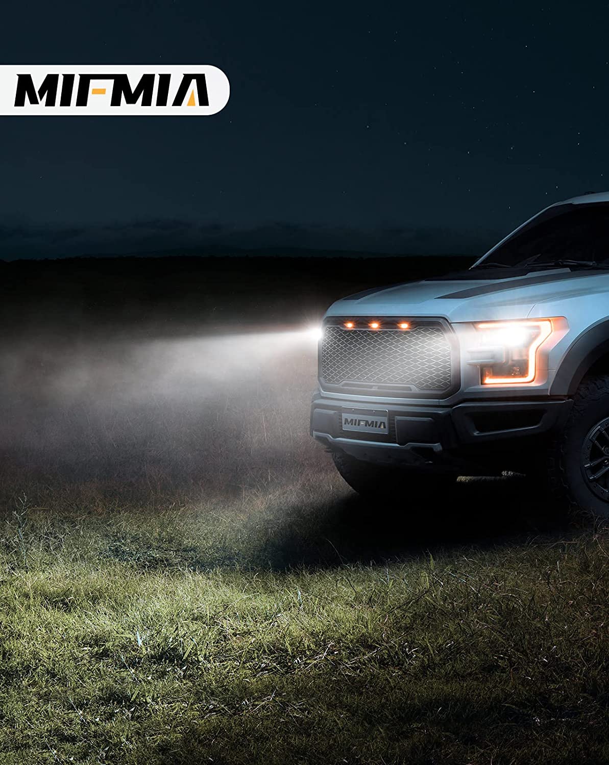 MIFMIA 9005 LED Headlight Bulbs, 60W 8000 Lumens 300% Brighter HB3 6500K Cool White LED Headlights Conversion Kit Halogen Replacement
