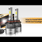 MIFMIA 9006 LED Headlight Bulbs, 60W 8000 Lumens 300% Brighter HB4 6500K Cool White LED Headlights Conversion Kit Halogen Replacement